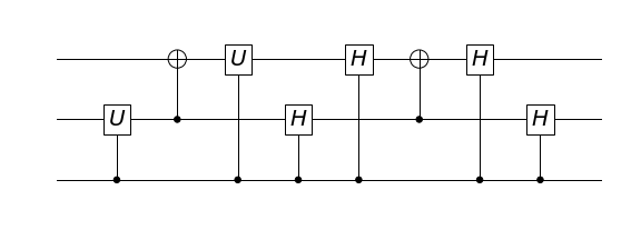 Circuit for 2-qubit controlled-V