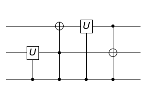 Circuit 2-qubit controlled-V