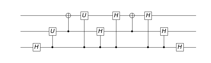 Circuit for 2-qubit controlled-V